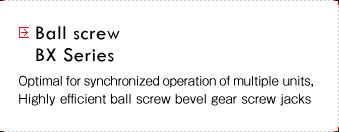 Ball screws BX Series